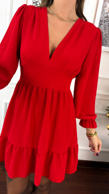 Wiskozowa sukienka Gulia czerwona