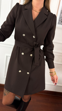 Wiskozowa sukienka Madison czekoladowa