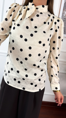 Koszula z wiskozą Nori ecru