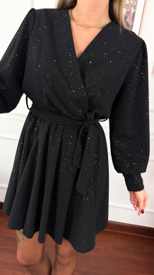 Wiskozowa sukienka Brenna czarna