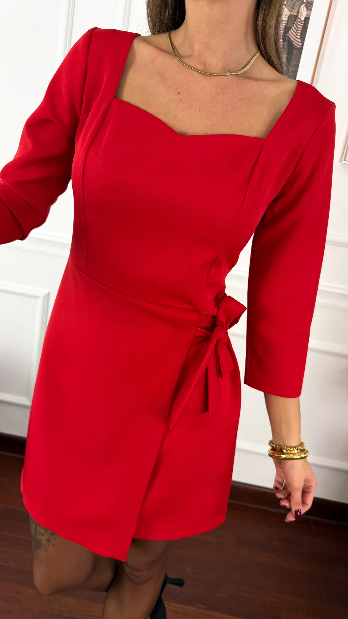 Wiskozowa sukienka Nadia czerwona