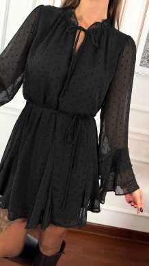 Tiulowa sukienka Gina czarna