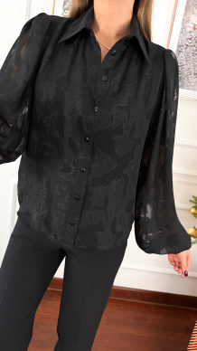 Wiskozowa koszula Vayla czarna