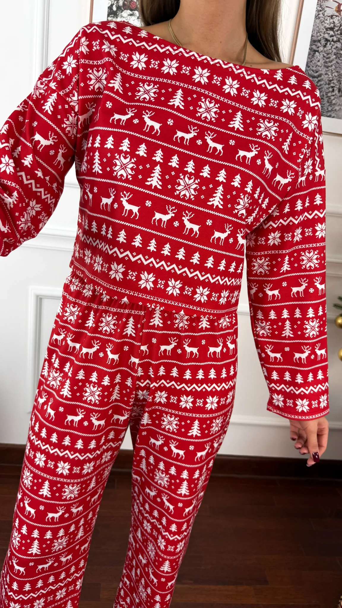 Bawełniana piżamka Santa renifery