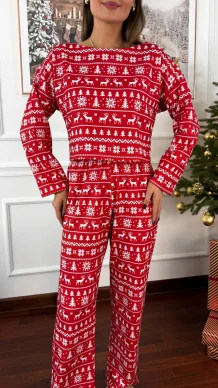 Bawełniana piżamka Santa renifery