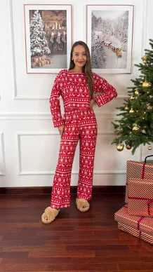 Bawełniana piżamka Santa renifery