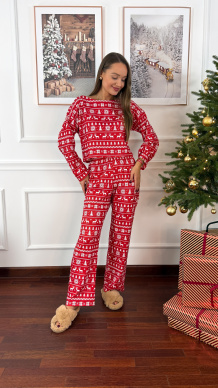 Bawełniana piżamka Santa renifery