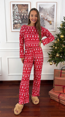 Bawełniana piżamka Santa renifery