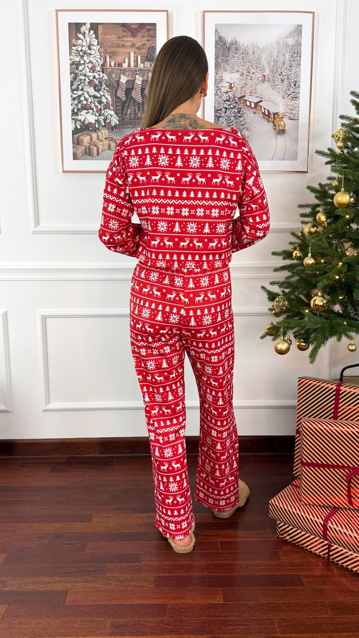 Bawełniana piżamka Santa renifery