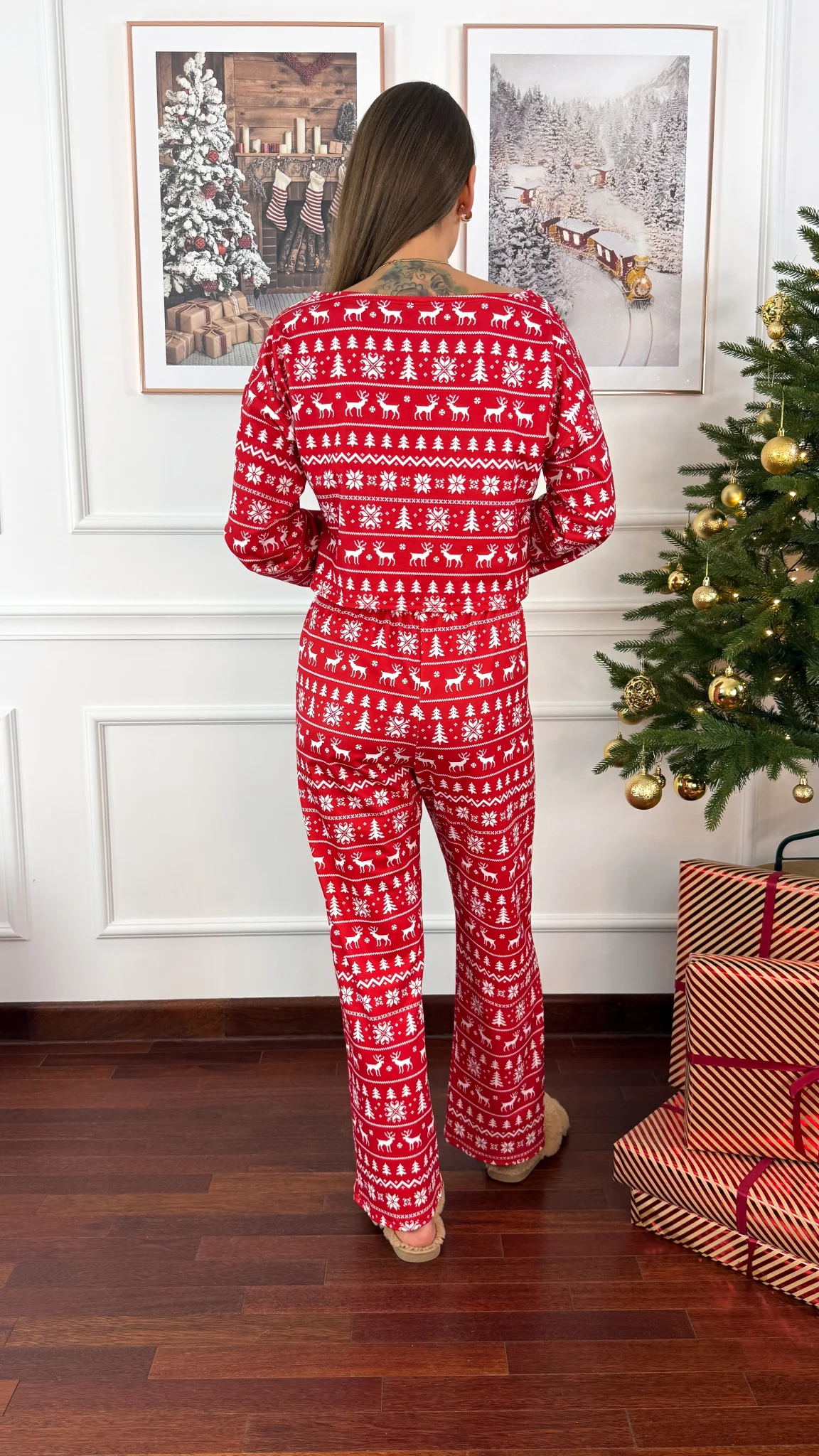 Bawełniana piżamka Santa renifery