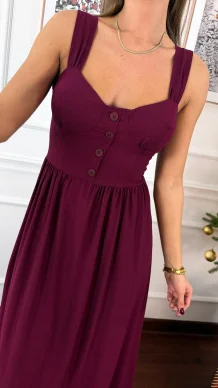 Wiskozowa sukienka Todi bordowa