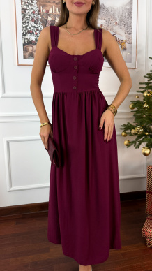 Wiskozowa sukienka Todi bordowa
