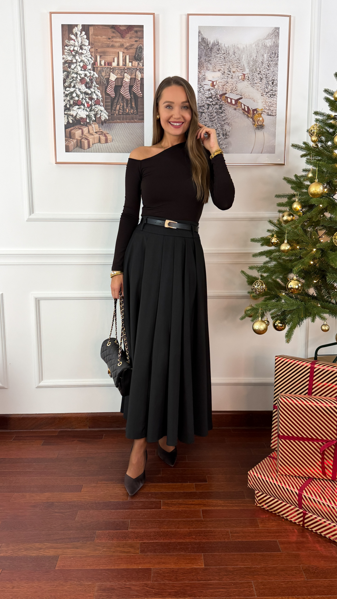 Wiskozowa spódnica maxi Tessa czarna