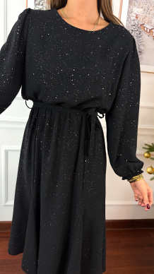 Połyskująca sukienka Orisa czarna