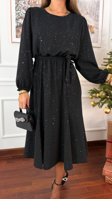 Połyskująca sukienka Orisa czarna