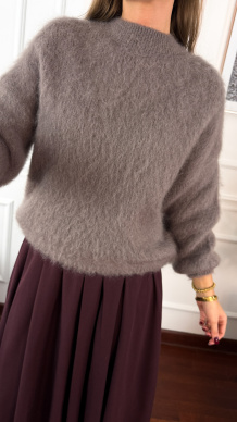 Sweter z wełną Viktoria taupe