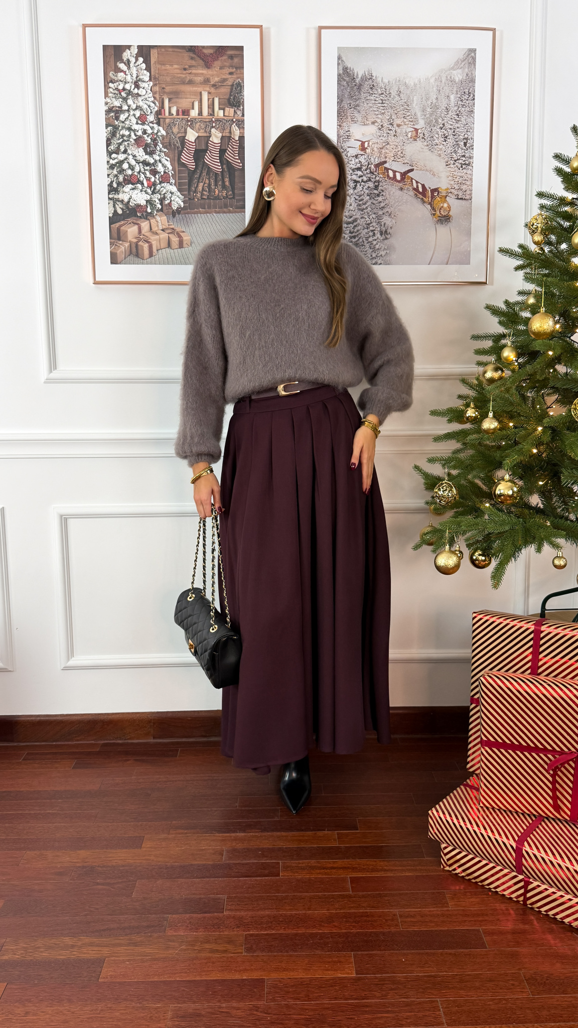 Sweter z wełną Viktoria taupe