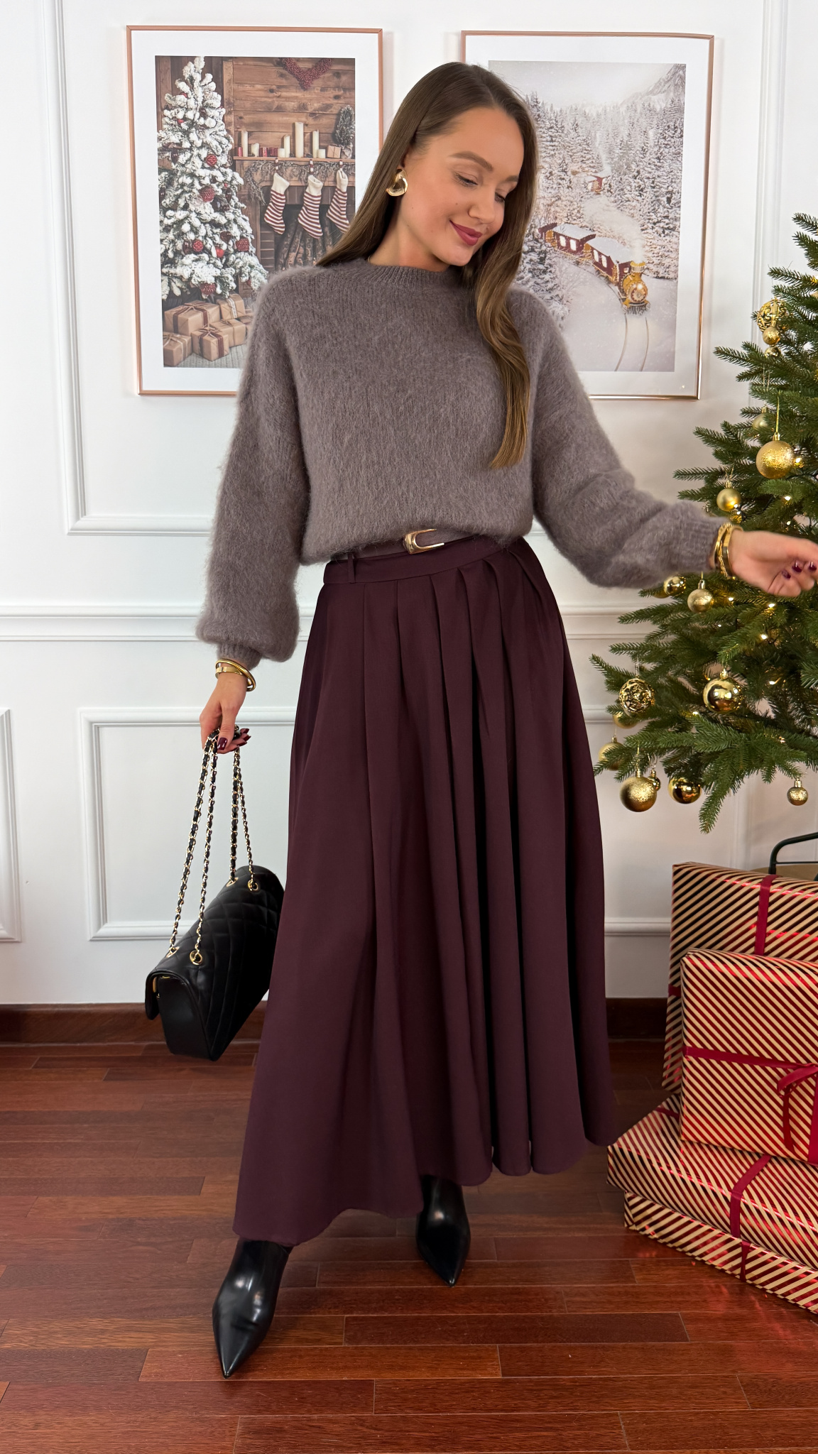 Sweter z wełną Viktoria taupe