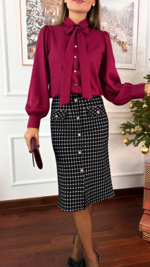 Koszula z wiskozą Eliza burgundowa