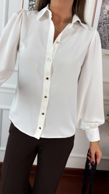 Koszula z wiskozą Willa biała