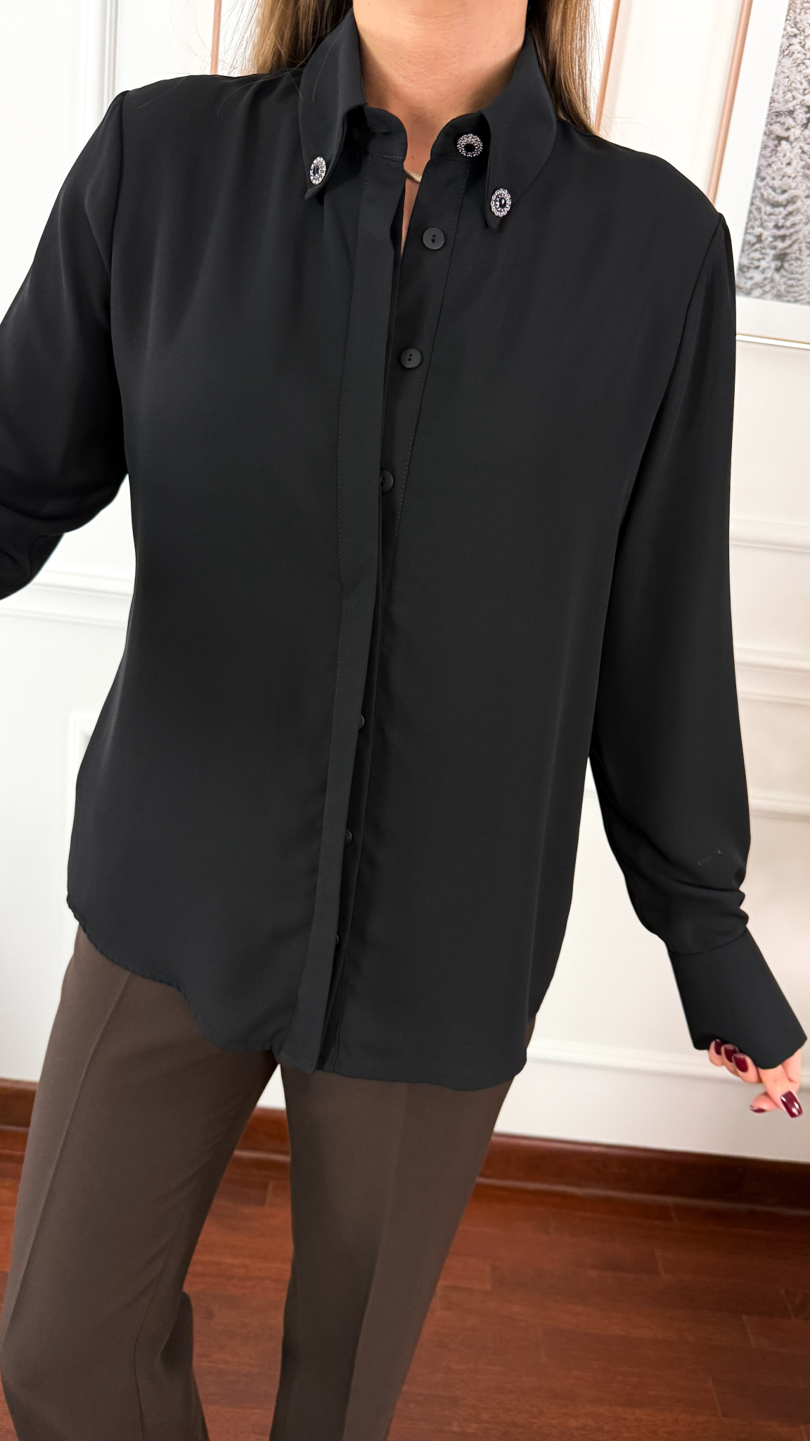 Wiskozowa koszula Merin czarna