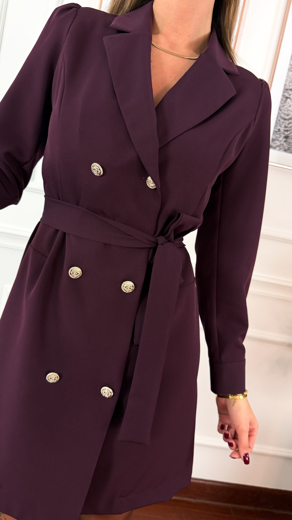 Wiskozowa sukienka Madison śliwka