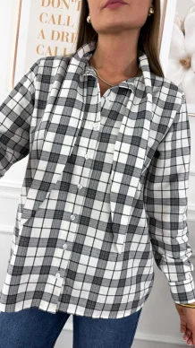 Bawełniana koszula w kratę Ferni biała