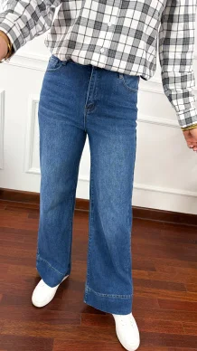 Spodnie extra-long Talen ciemny denim