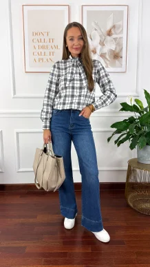 Spodnie extra-long Talen ciemny denim