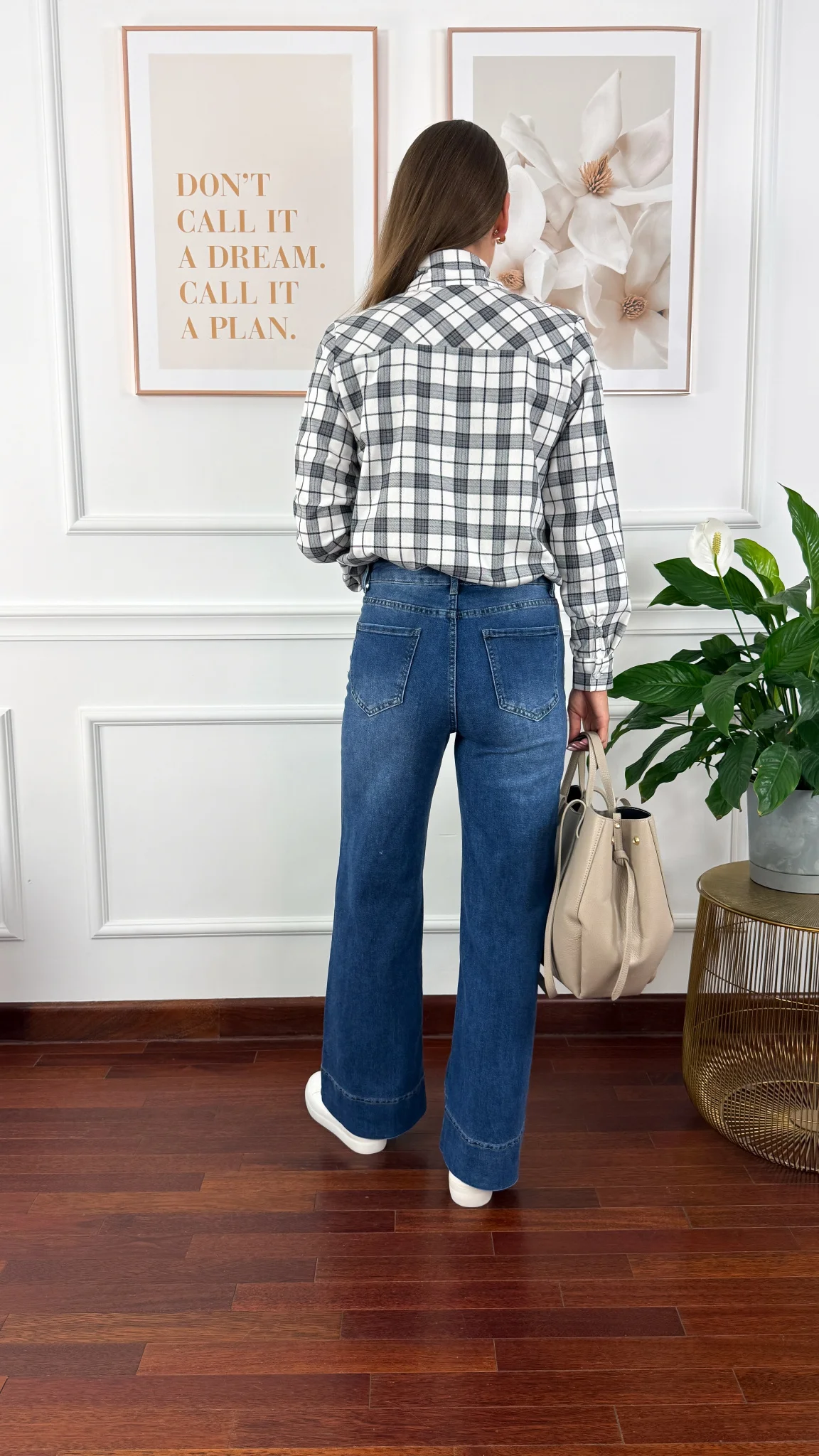 Spodnie extra-long Talen ciemny denim