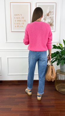 Alpakowy kardigan Nolia różowy