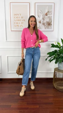 Spodnie mom fit Denly denim