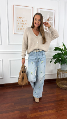 Alpakowy kardigan Nolia beżowy