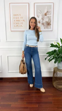 Bawełniana bluzka Talin błękitna