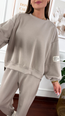 Wiskozowy komplet dresowy Tilda beżowy