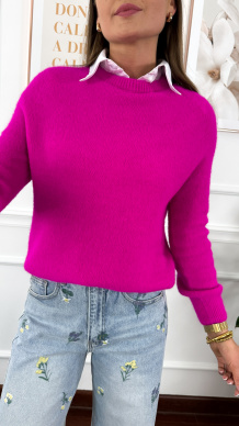 Alpakowo-wełniany sweter Isera fuksja