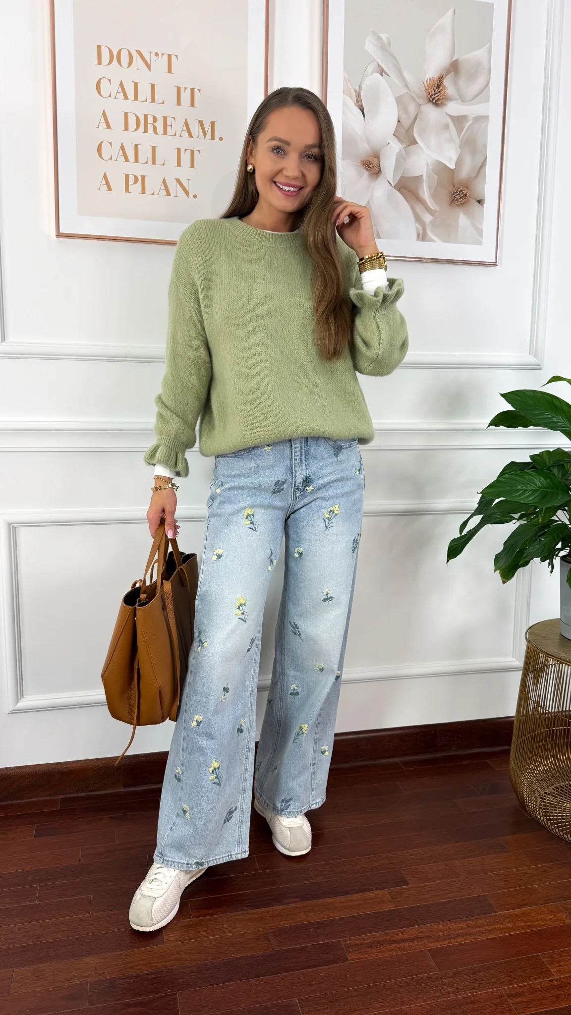 Sweter z wełną Lumen zielony