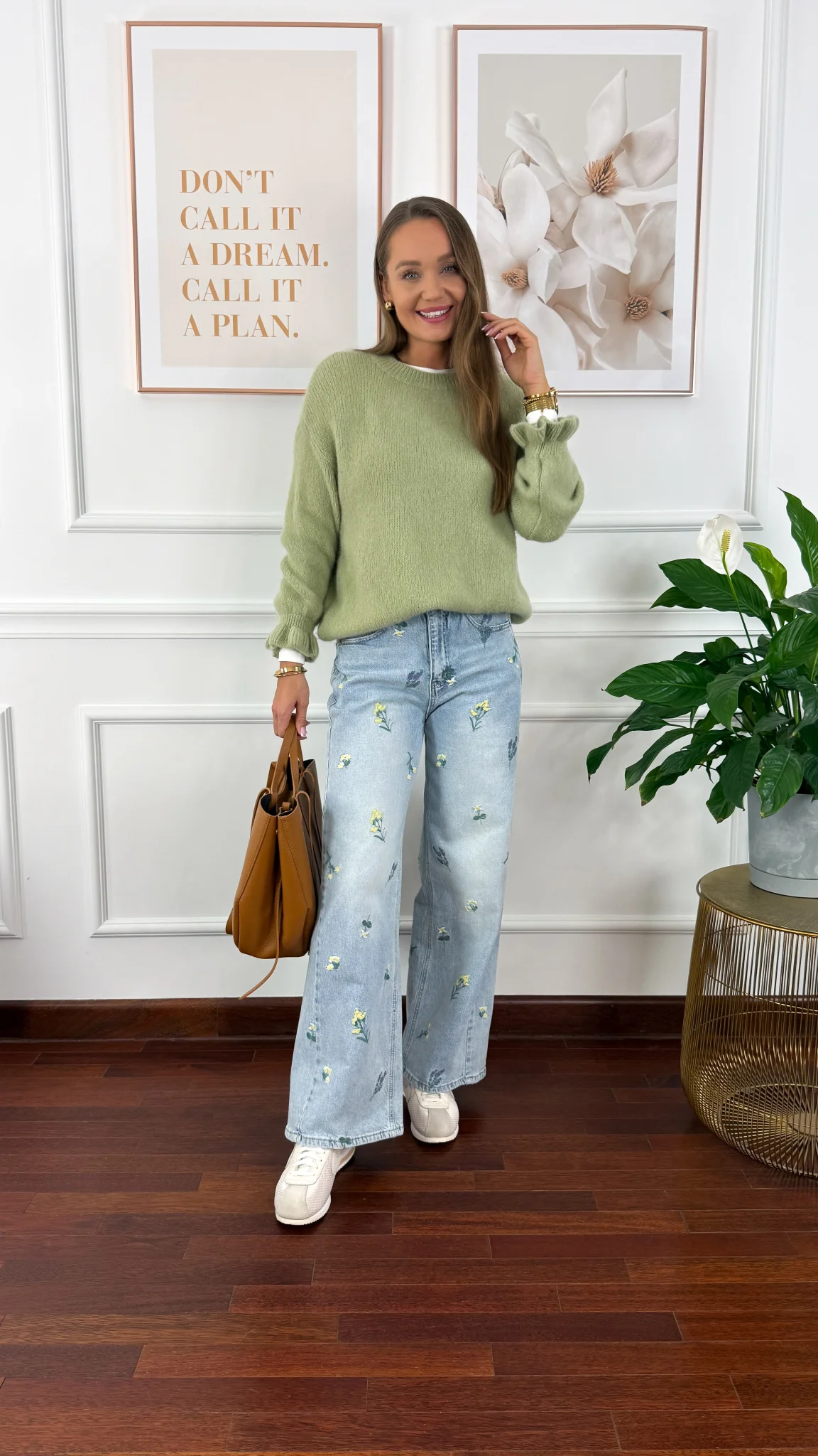 Sweter z wełną Lumen zielony