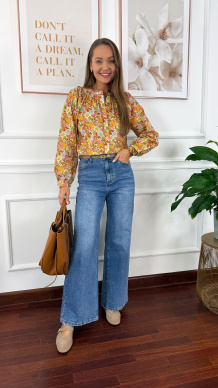 Bawełniana koszula Livia kwiaty