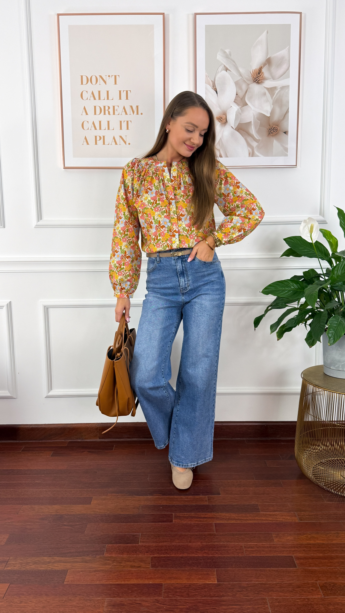 Bawełniana koszula Livia kwiaty