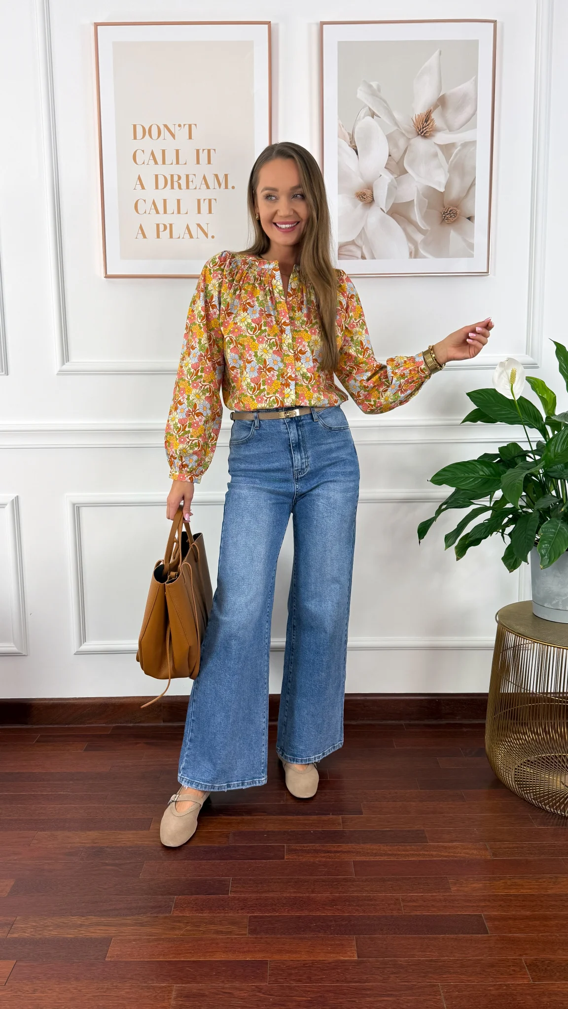 Bawełniana koszula Livia kwiaty