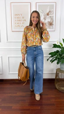 Bawełniana koszula Livia kwiaty