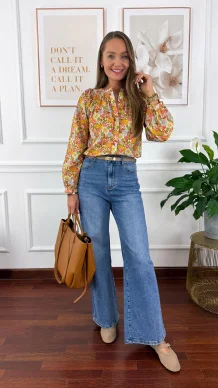 Bawełniana koszula Livia kwiaty