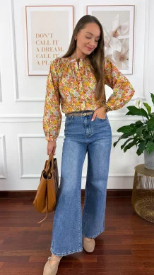 Bawełniana koszula Livia kwiaty