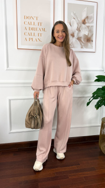 Wiskozowy komplet dresowy Adel beżowy