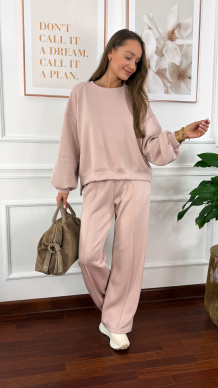 Wiskozowy komplet dresowy Adel beżowy