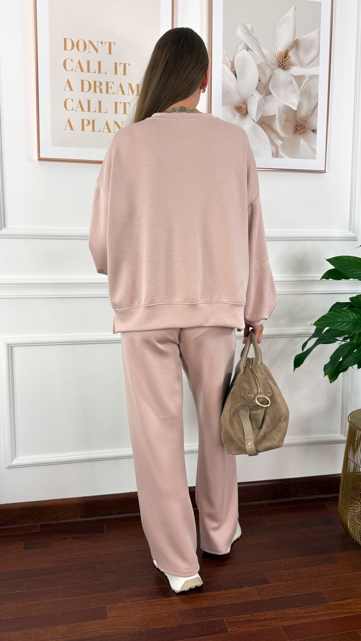 Wiskozowy komplet dresowy Adel beżowy