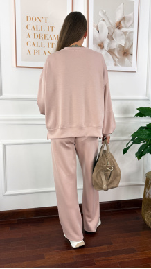 Wiskozowy komplet dresowy Adel beżowy