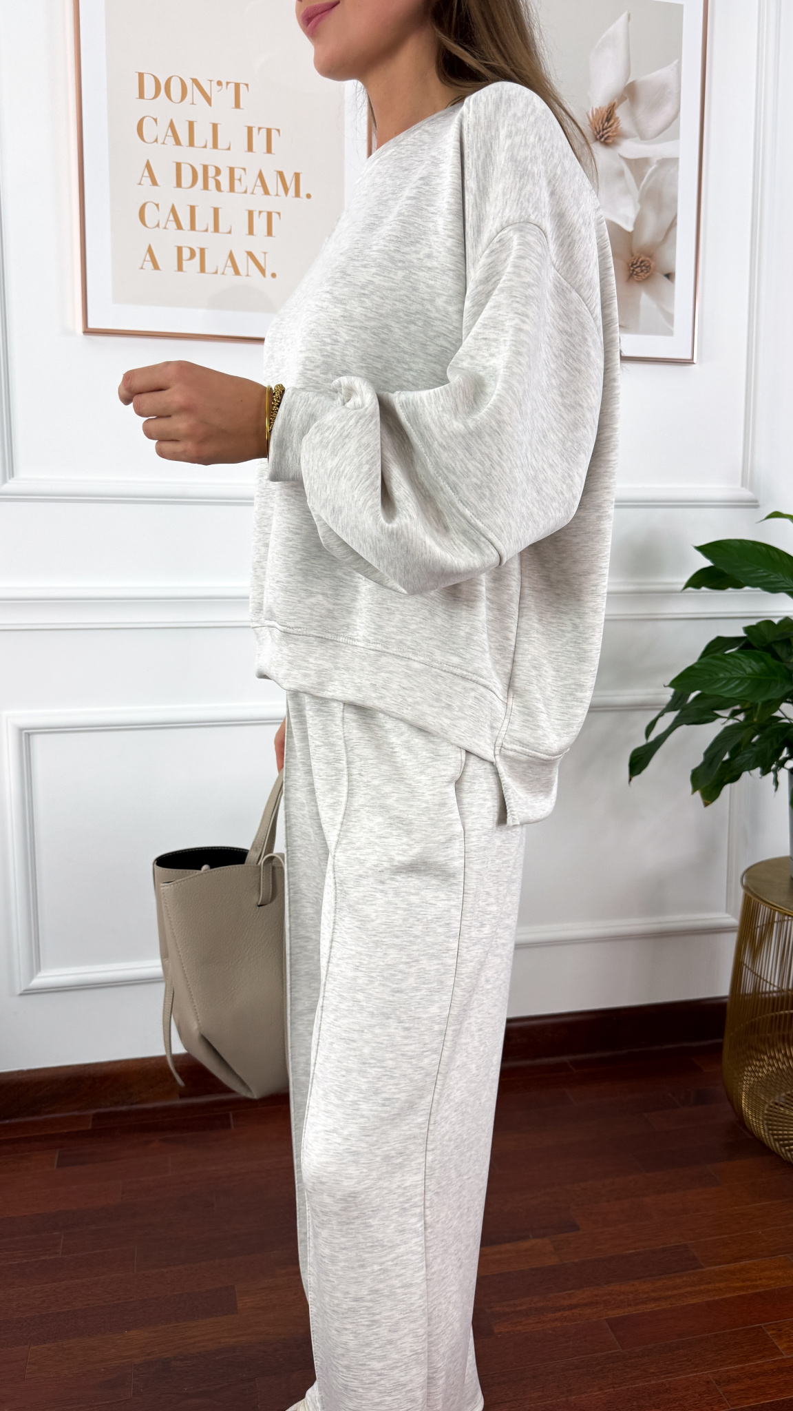 Wiskozowy komplet dresowy Adel szary