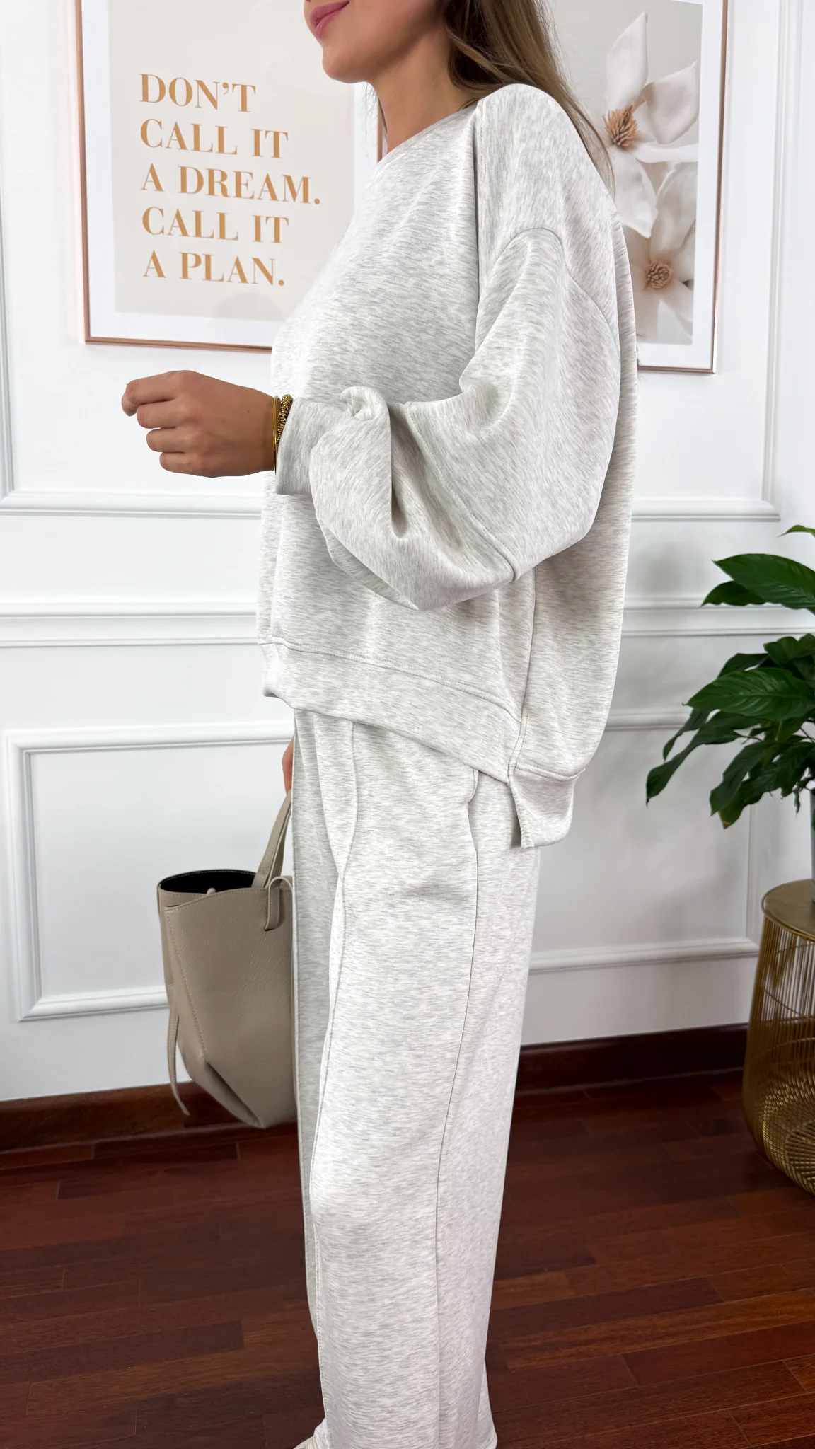 Wiskozowy komplet dresowy Adel szary